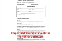 Important Clauses to Look for in Rental Contracts